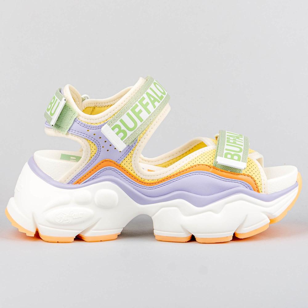 Buffalo Sandal Platform Binary 0 Lavender Multi