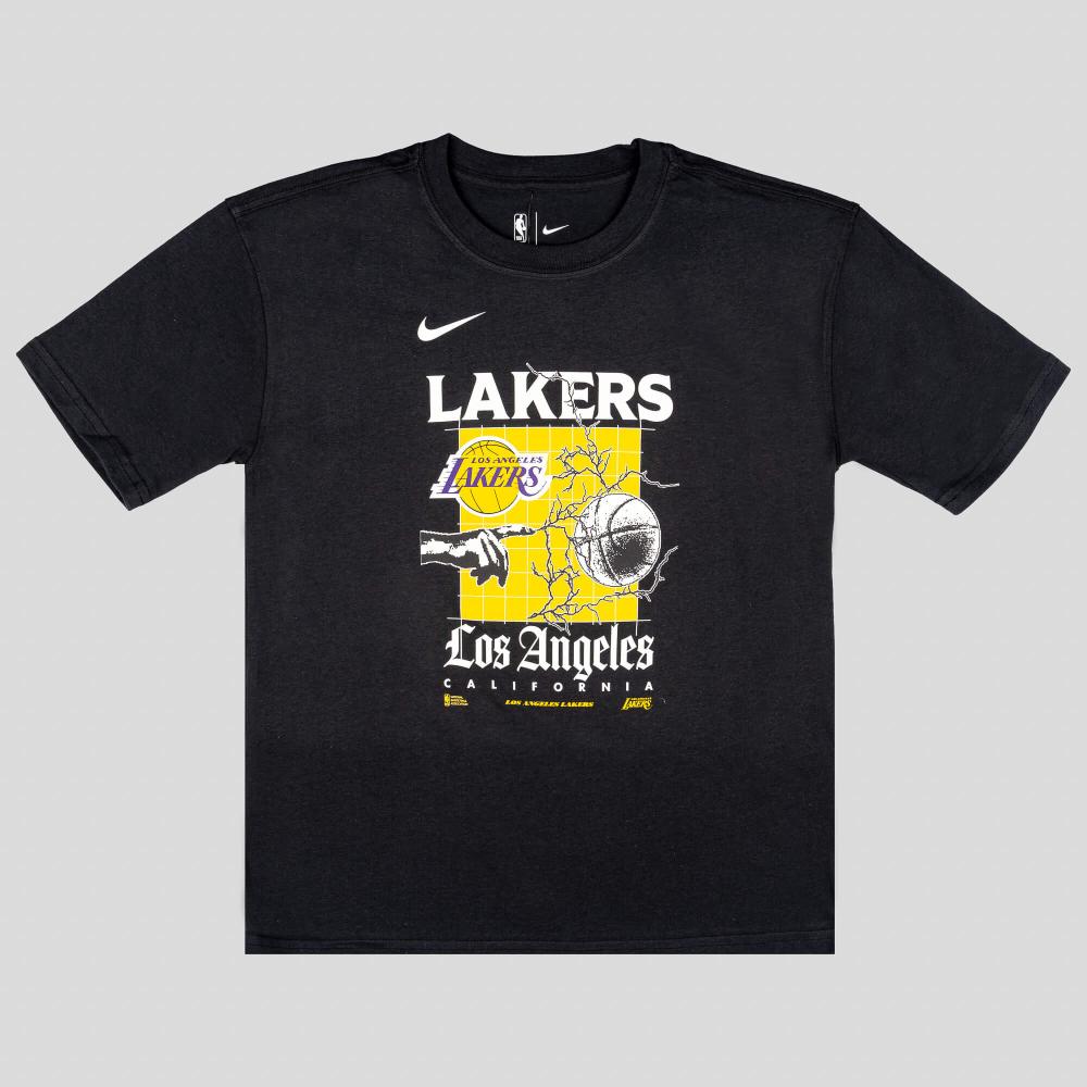 Nba Nike Courtside Ss Oc Max90 Tee 8-20 Los Angeles Lakers Black