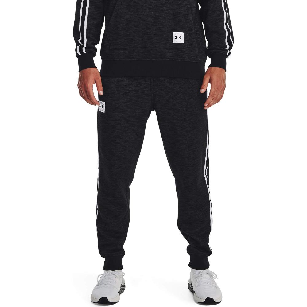 Under Armour Men's UA Essential Fleece Heritage Joggers Black