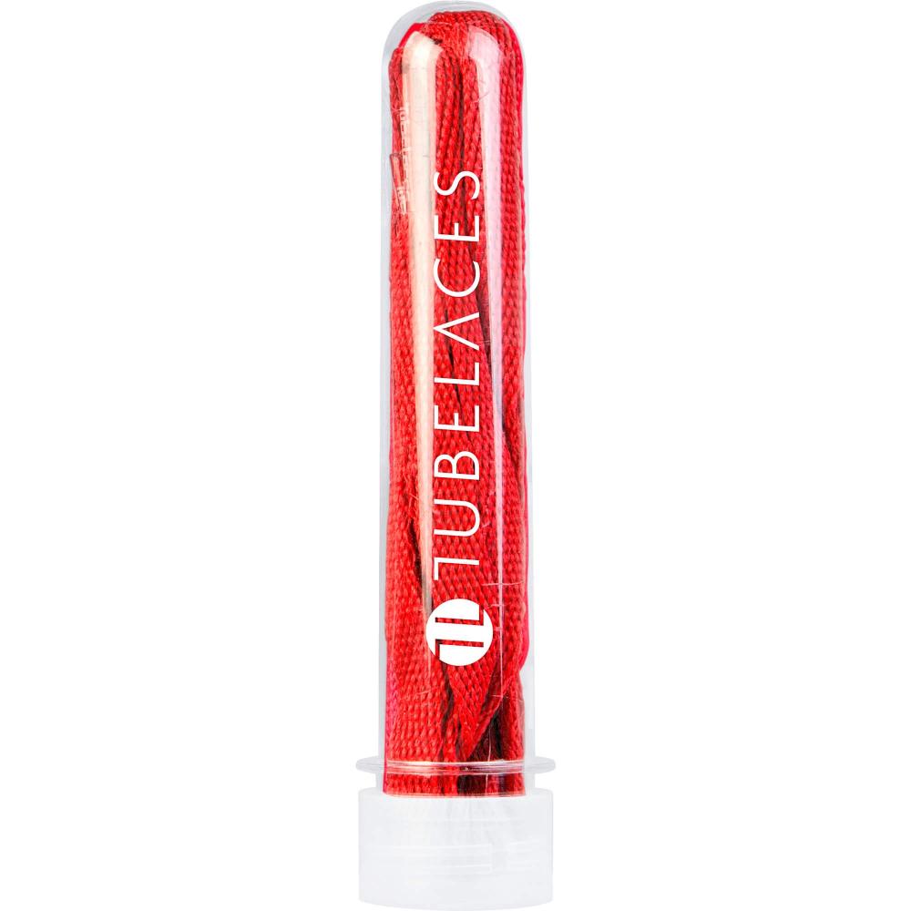 Tubelaces White Flat red 120cm