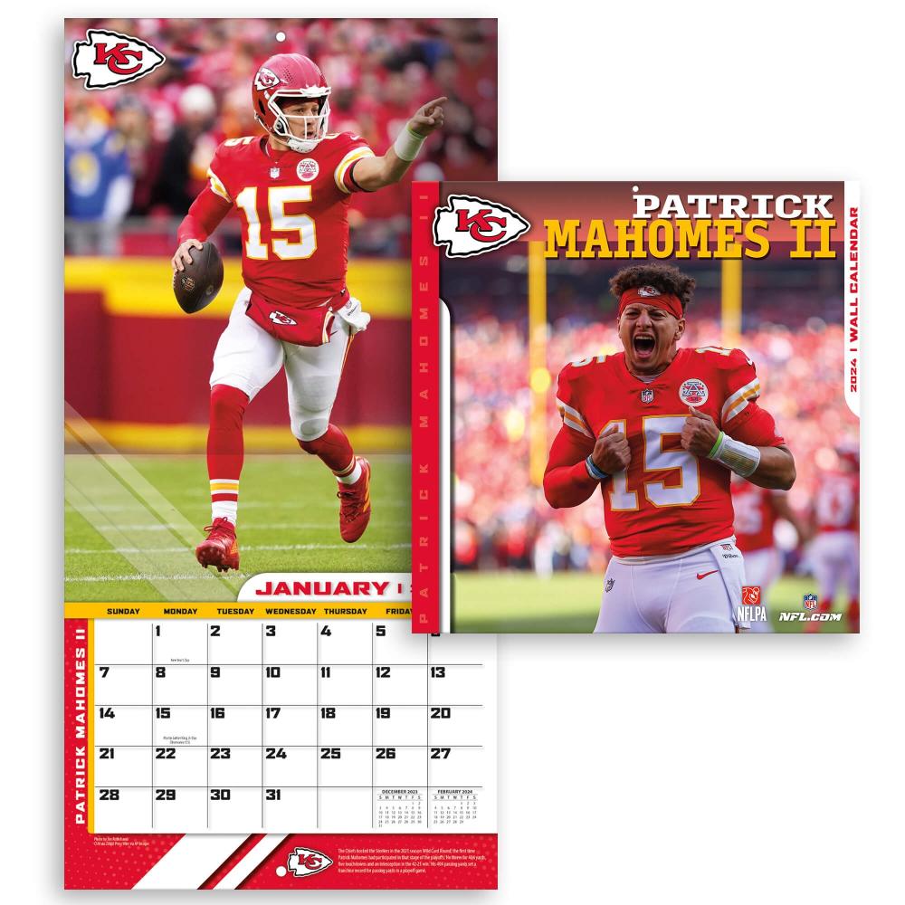 TURNER SPORTS NFL 2024 (30x60 cm) WALL CALENDAR KANSAS CITY CHIEFS ...