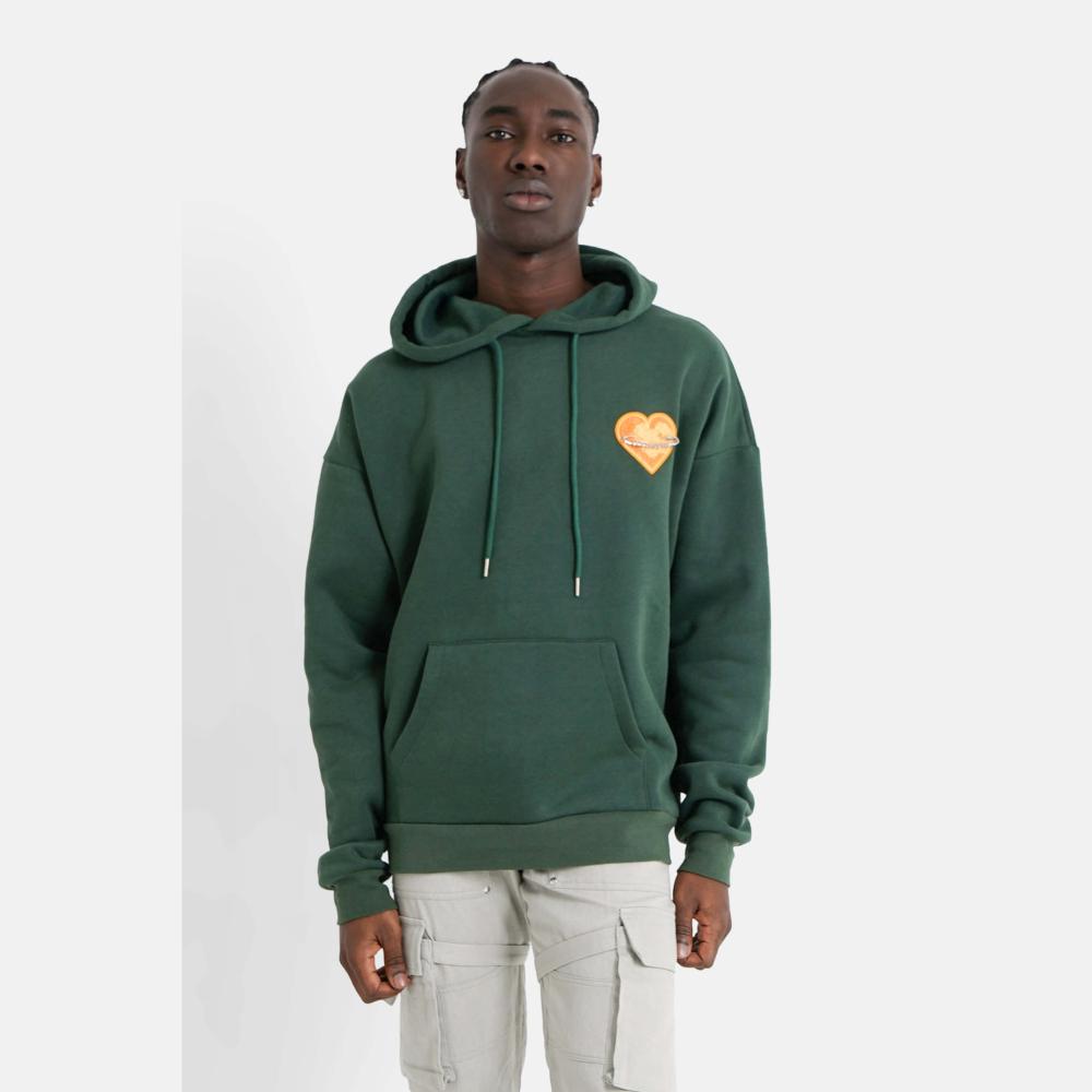 Sixth June Heart Pinned Hoodie Green