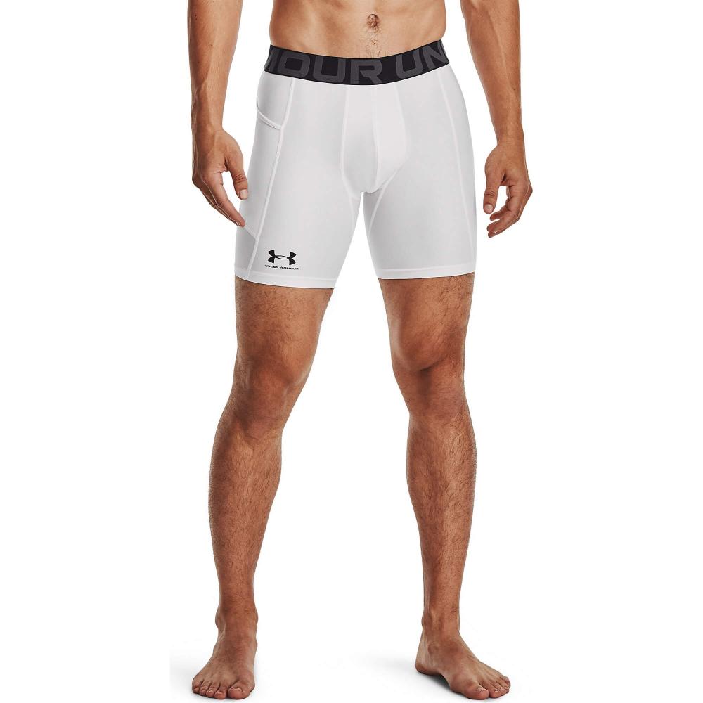 Under Armour Men's HeatGear® Armour Compression Shorts White / Black