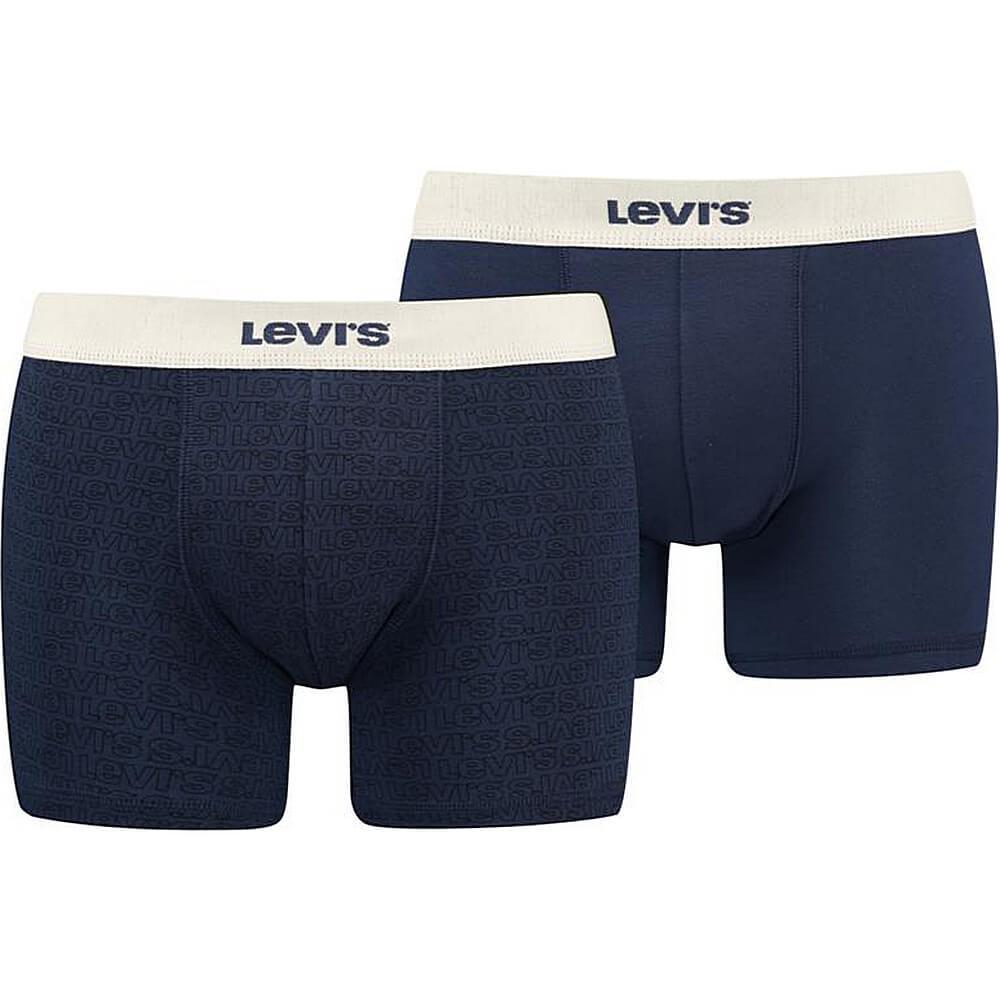 Levis Men Tonal Logo Aop Boxer Brief Org Co 2P Blue Combo