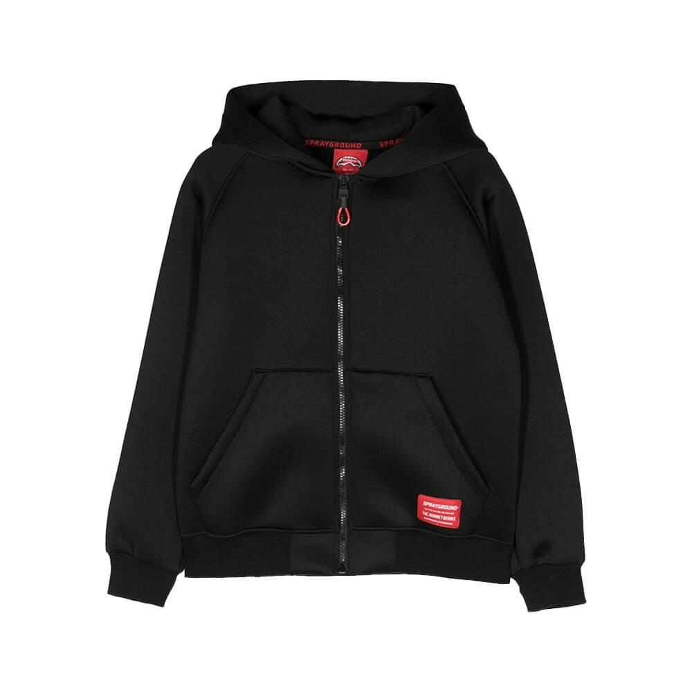 Sprayground Black Sg In My Teeth Scuba Fullzip Hoodie Black
