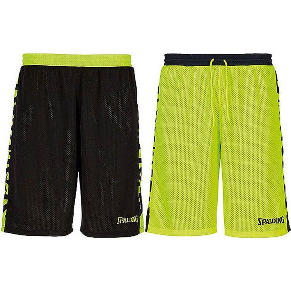 Spalding Essential Reversible Shorts Black/Neon Yellow