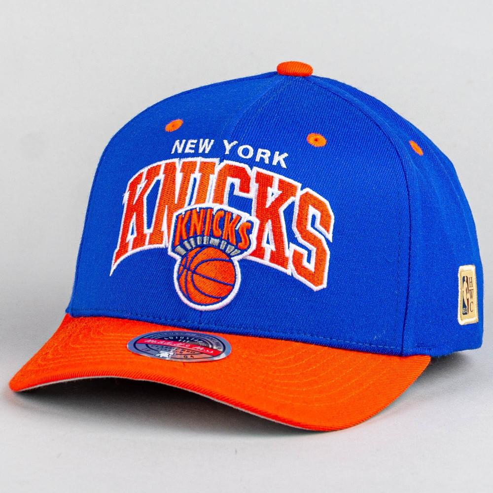 Šiltovka Mitchell & Ness New York Knicks Team Arch Snapback modrá/oranžová