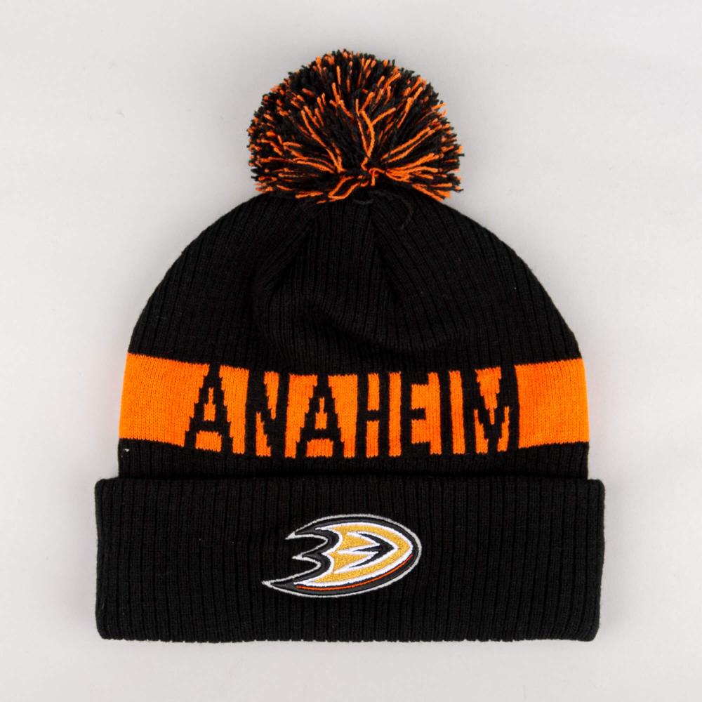 Fanatics NHL Fundamental Beanie Cuff with Pom Anaheim Ducks Black/Dark Orange