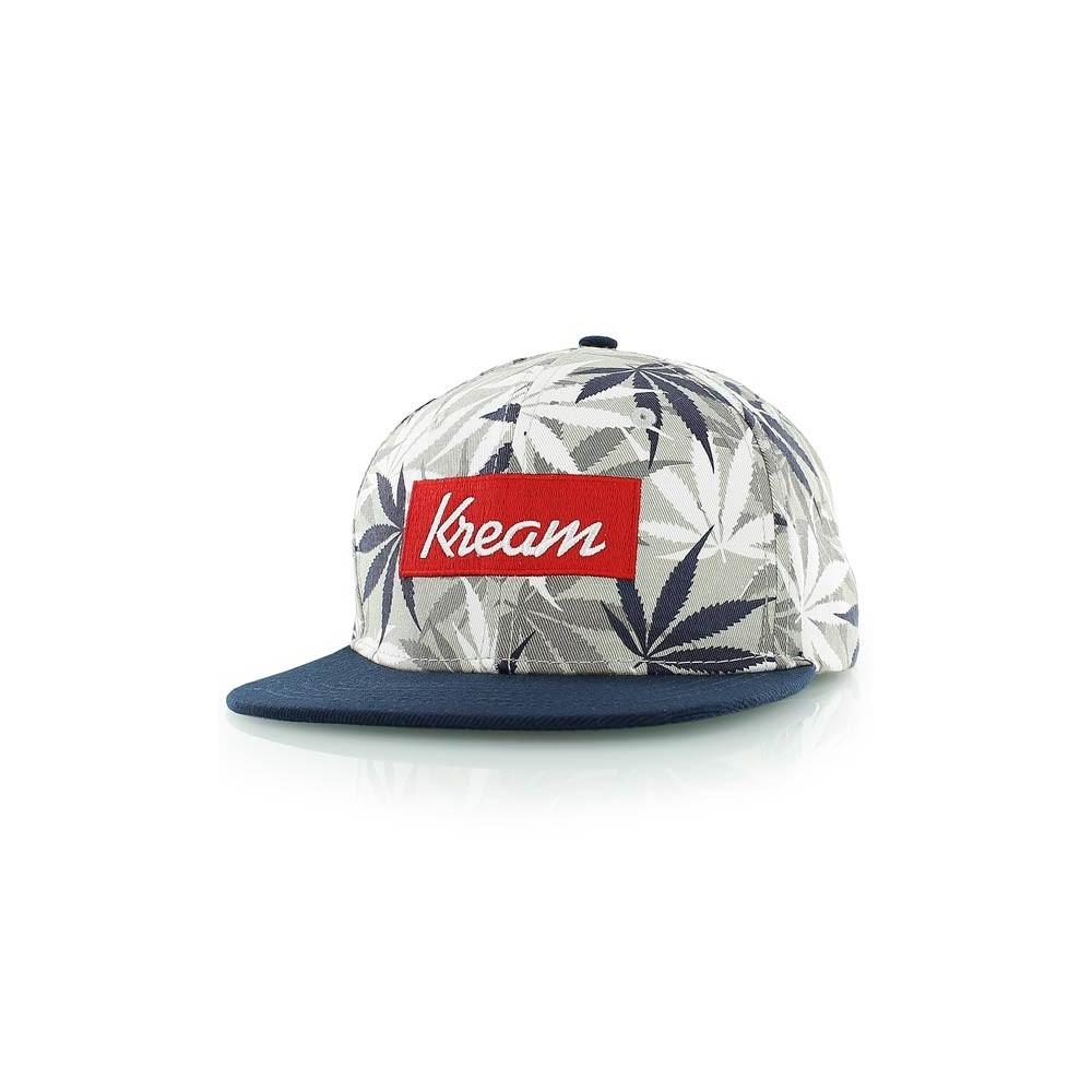 Kreem smoke more weed snapback cap light grey