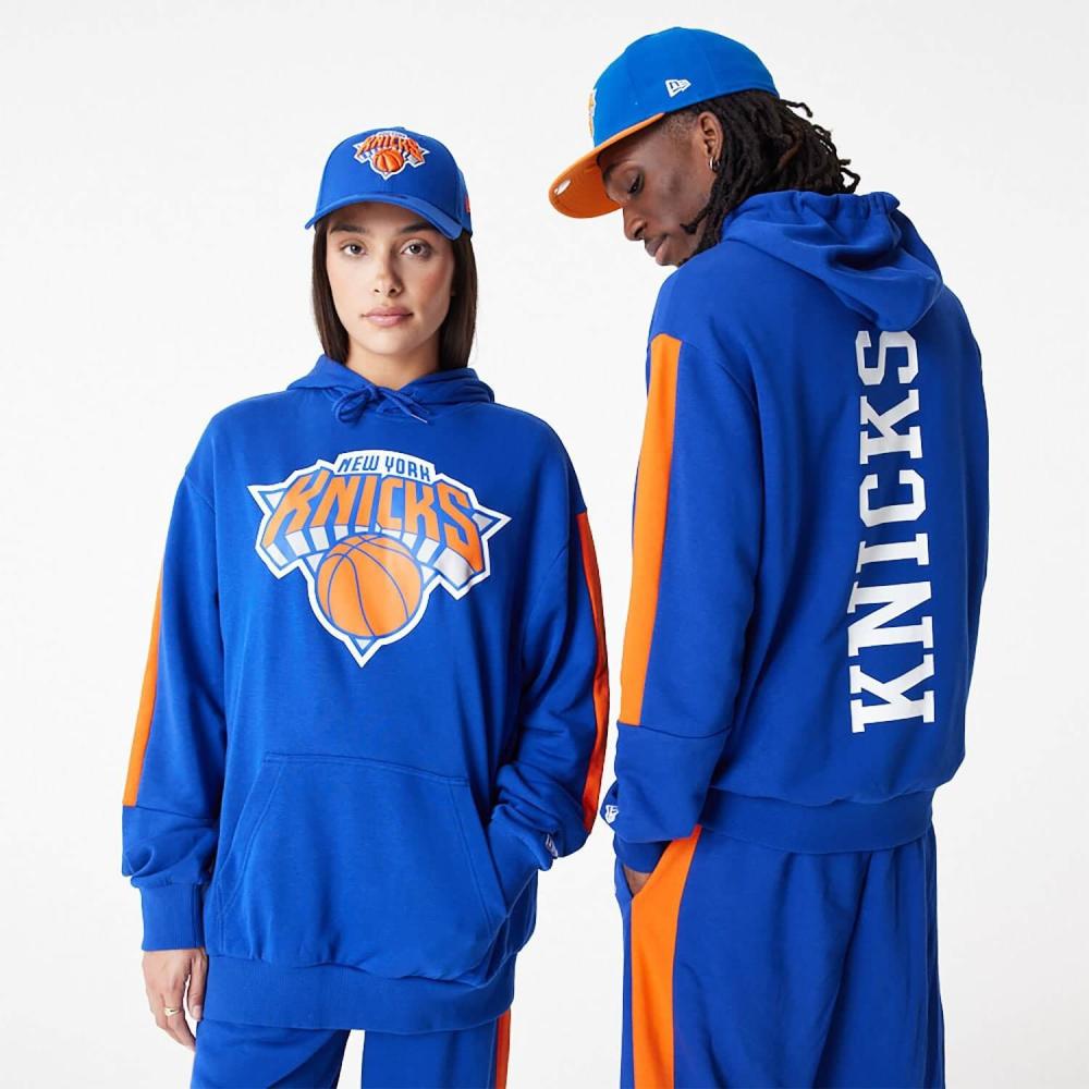 New Era NBA New York Knicks NBA Colour Block Blue Pullover Hoodie Blue