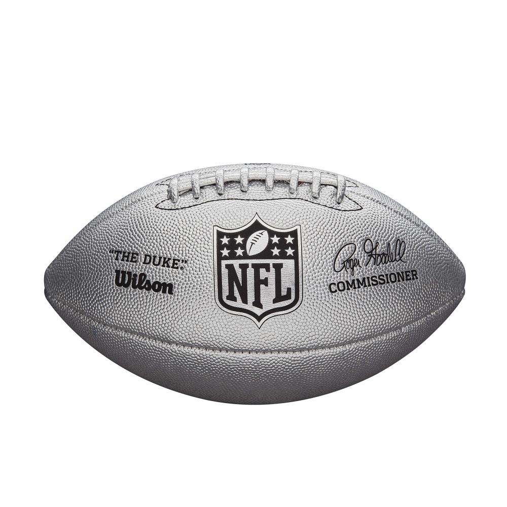 Wilson NFL Duke Metallic Edition Official Size Football Silver