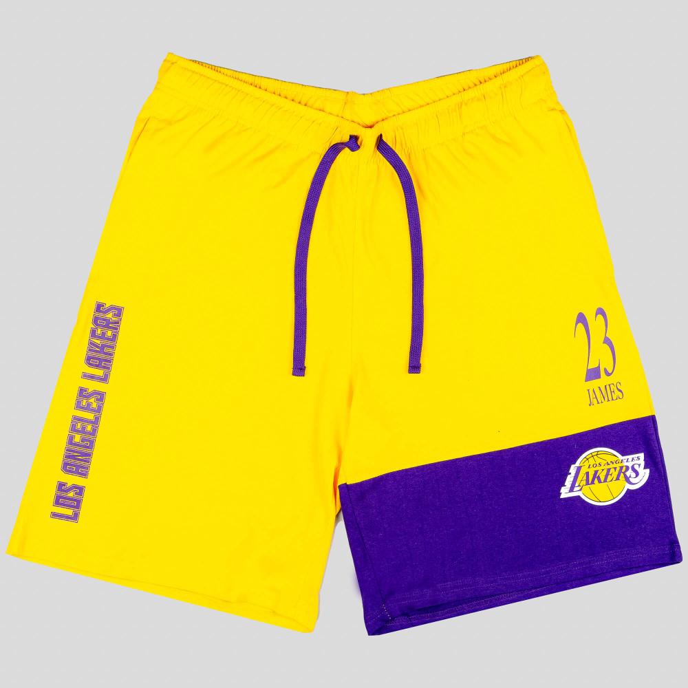 OUTER STUFF NBA PURE SHOOTER SHORT LOS ANGELES LAKERS LEBRON JAMES YELLOW/PURPLE