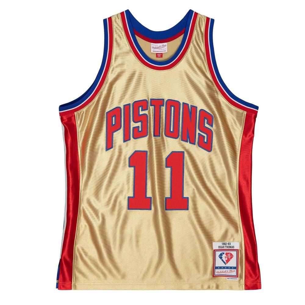 Mitchell & Ness 75th NBA Anniversary Gold Swingman Jersey DETROIT PISTONS ISSIAH THOMAS Gold