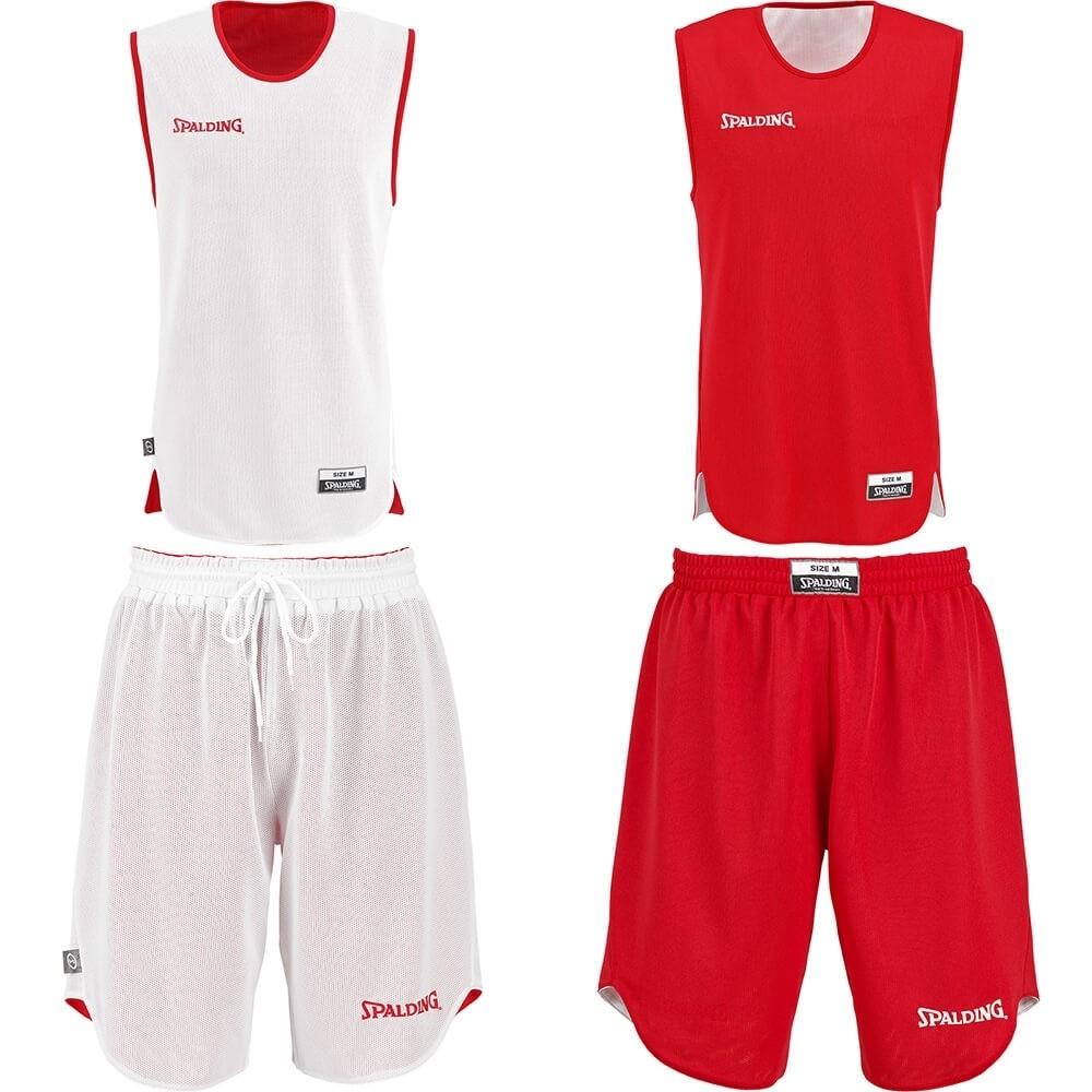 Spalding Doubleface Kids Set - bielo/červený