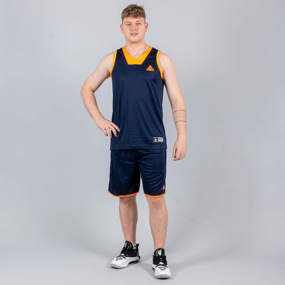 Basketbalová súprava (dres + trenírky) Peak Basketball Sets Match 2 tmavomodrá