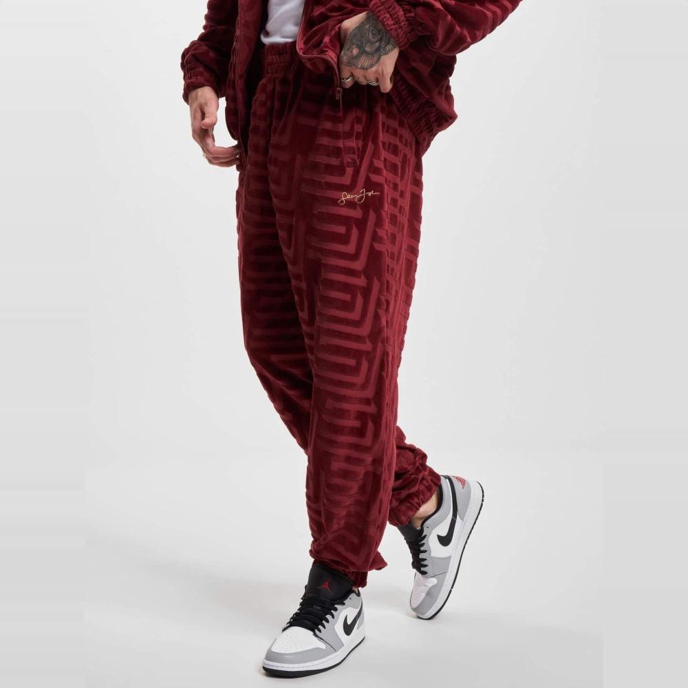 Tepláky Sean John Stylish Monogram bordové