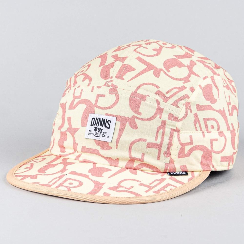 Šiltovka DJINN'S 5 Panel Soft Flat Cap Simple Aztek Beige/Old Rose