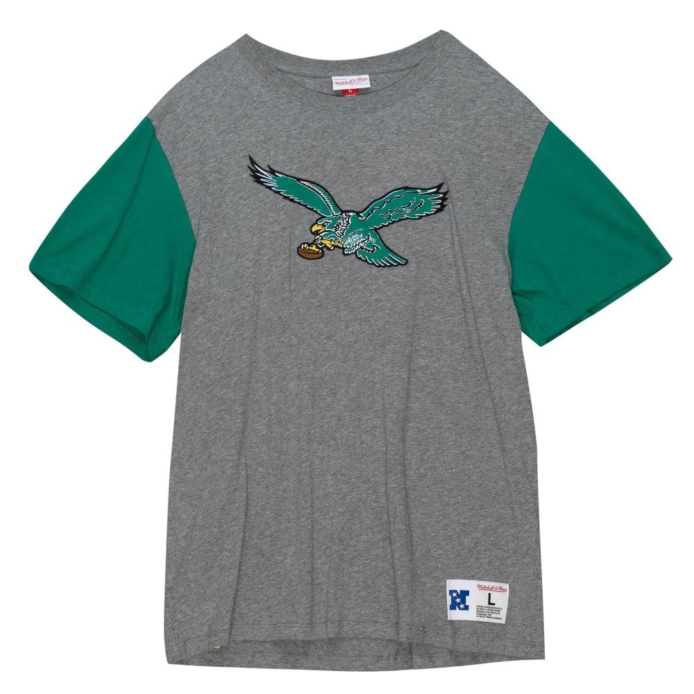 Mitchell & Ness NFL Color blocked S/S Tee PHILADELPHIA EAGLES Grey Heather