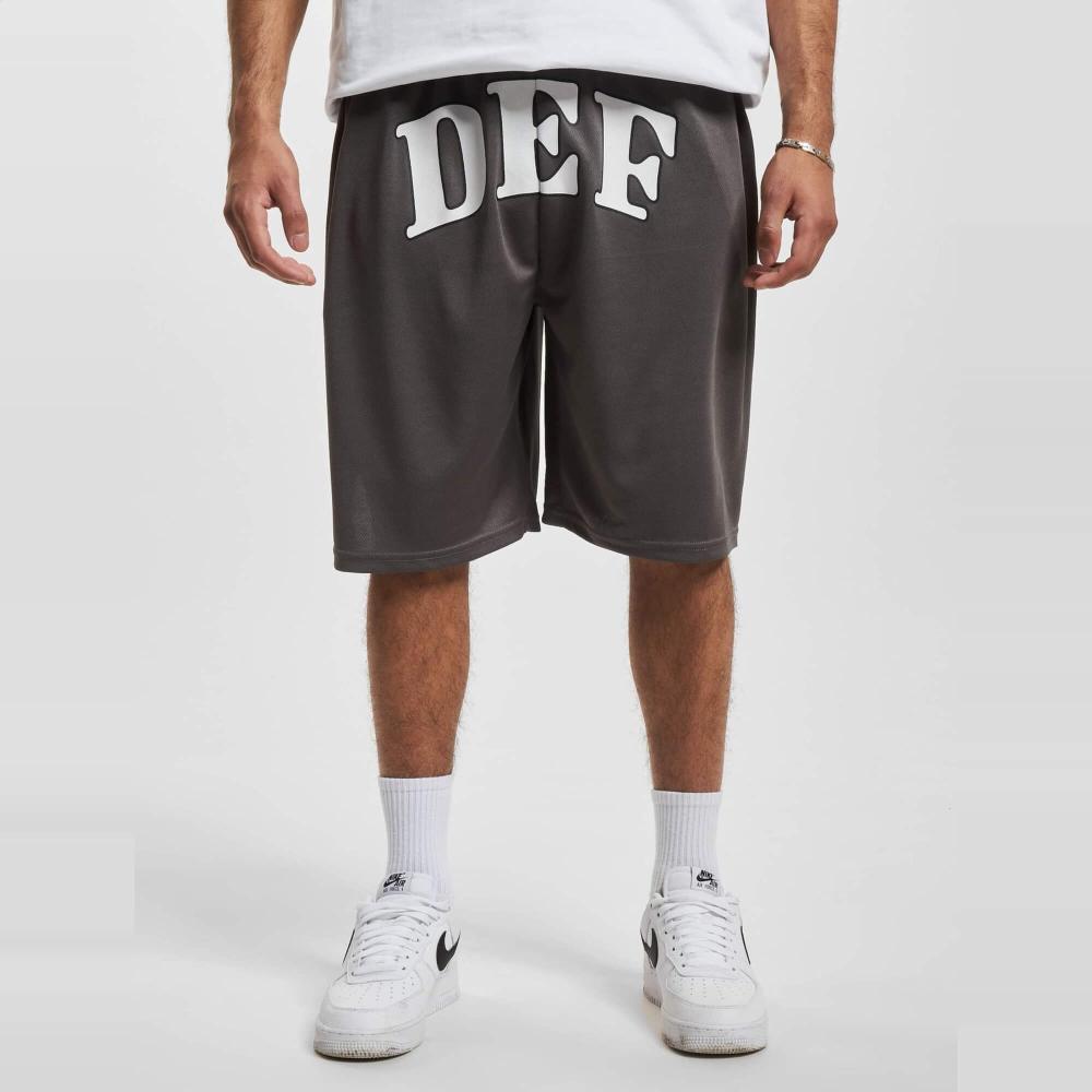 Pánske basketbalové šortky DEF Casual Arch Logo sivé