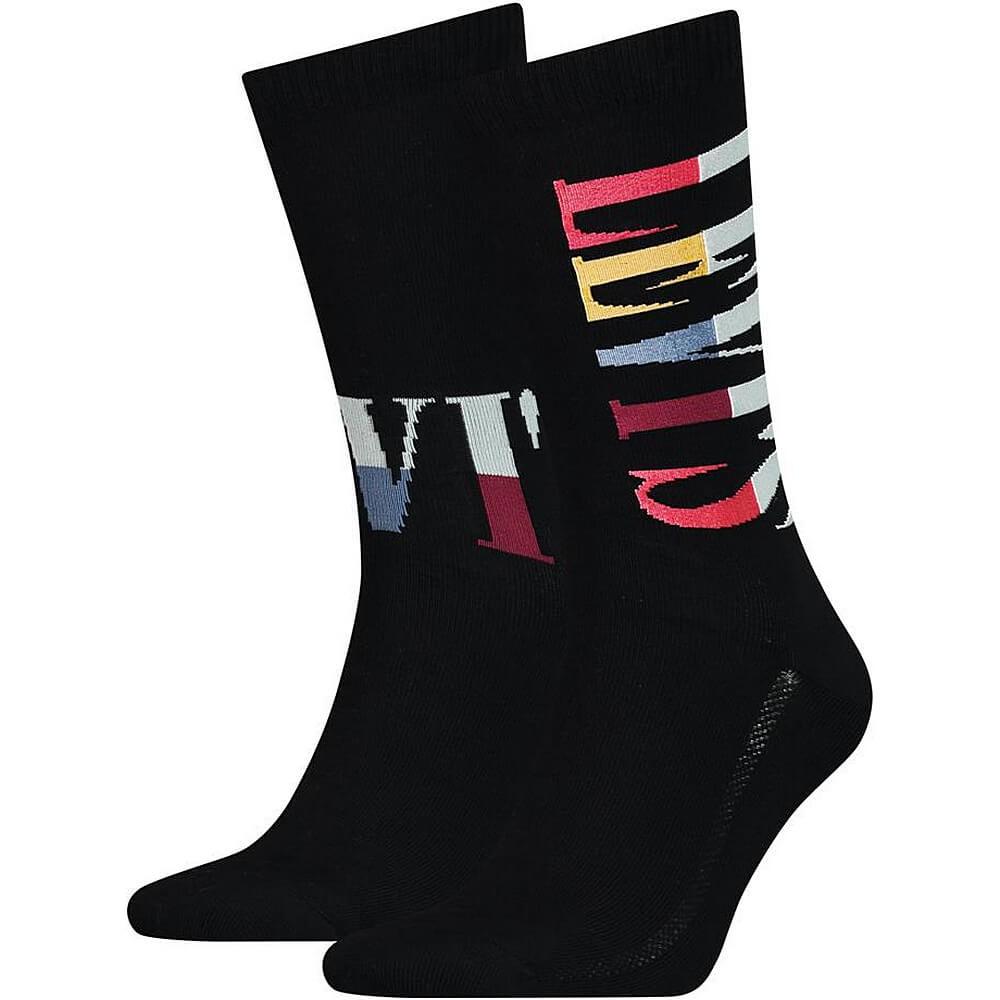 Levis Reg Cut Split Tall Logo 2P Black