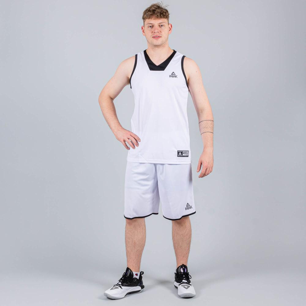Basketbalová súprava (dres + trenírky) Peak Basketball Sets Match 2 biela
