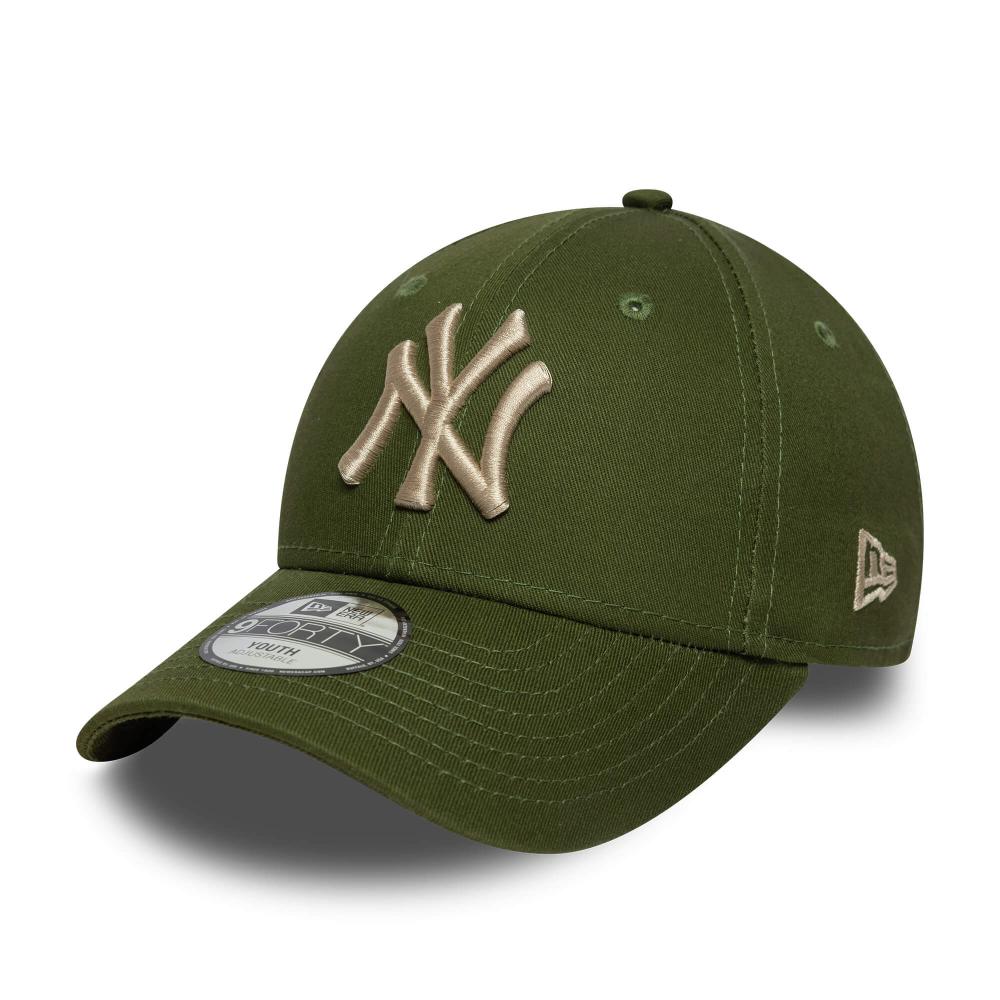 Detská šiltovka New Era New York Yankees Youth MLB League Essential Dark Green 9FORTY Adjustable Cap olivová