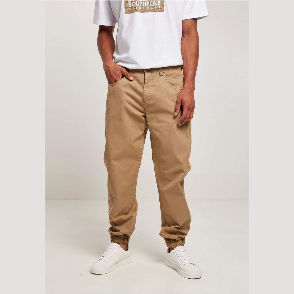 Southpole Script Twill Pants Warmsand