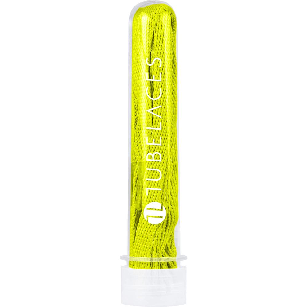Tubelaces White Flat neonyellow 120cm