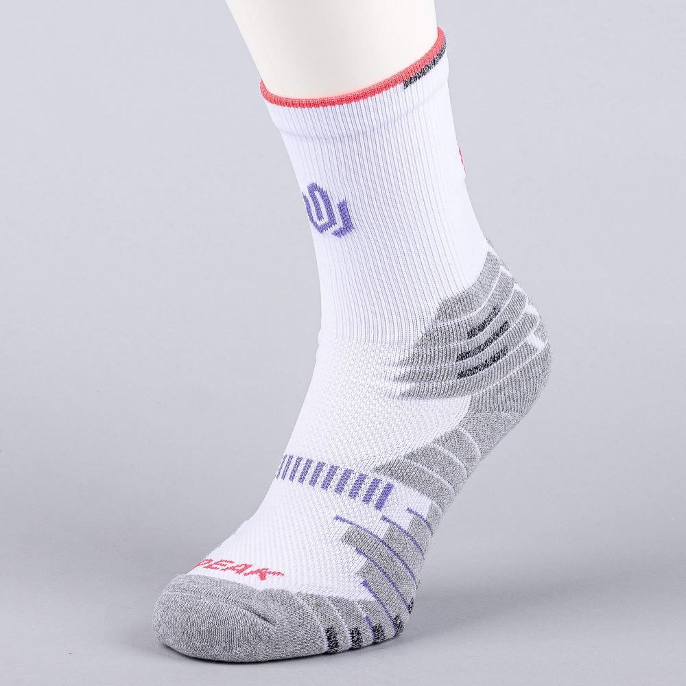 Basketbalové ponožky PEAK Andrew Wiggins WHITE/LT.MELANGE GREY