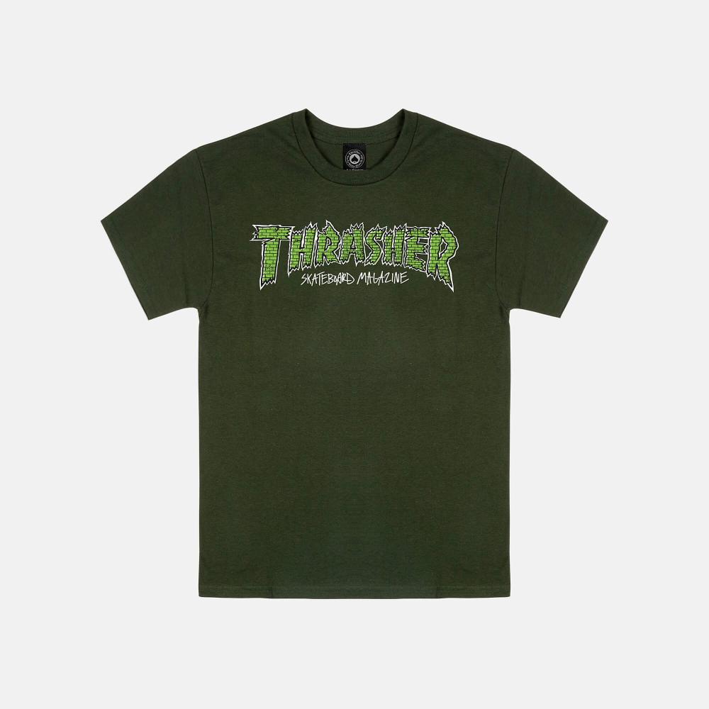 Thrasher T-Shirt Brick Forest Green