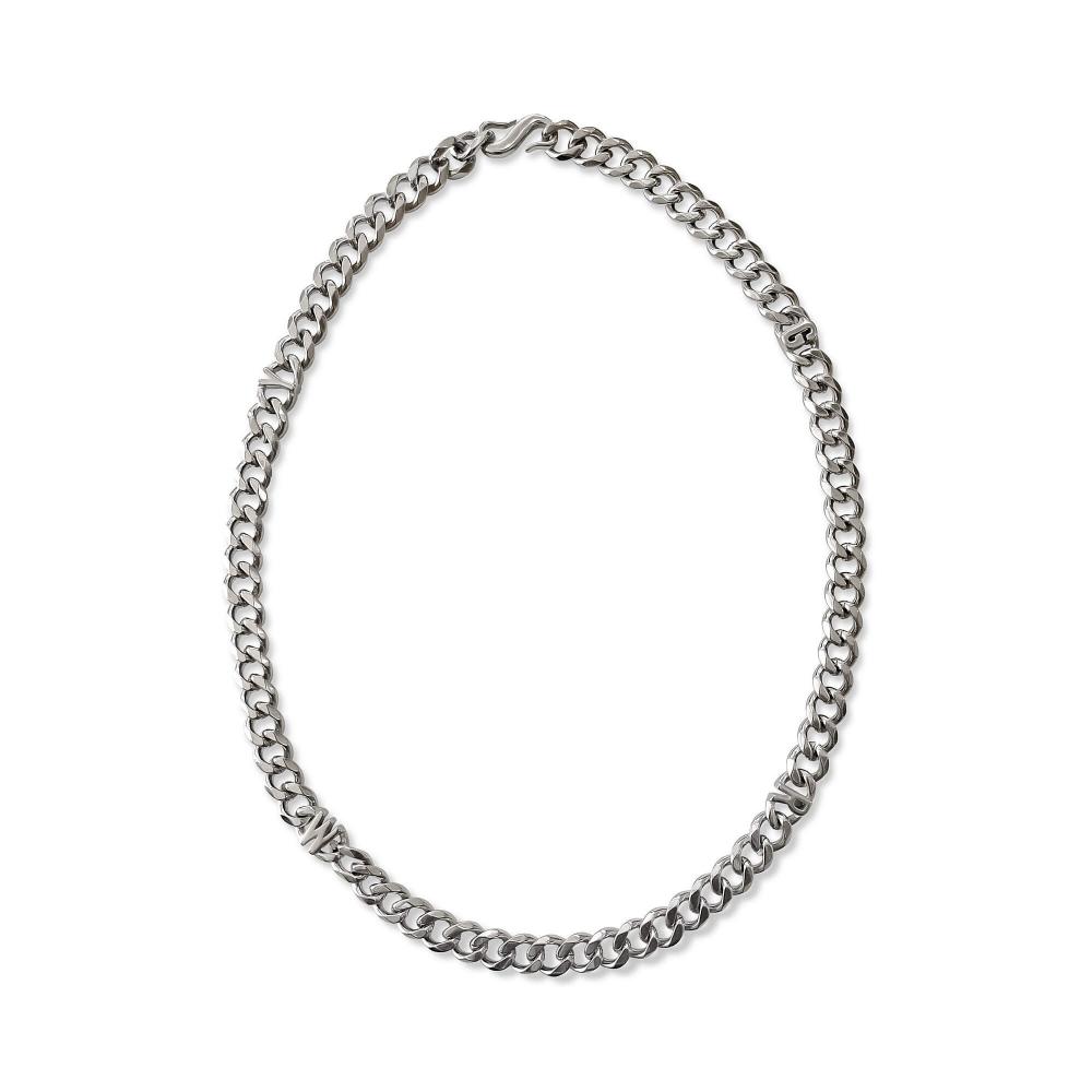 Grimey Wear Back At You Cuban Link Necklace Silver