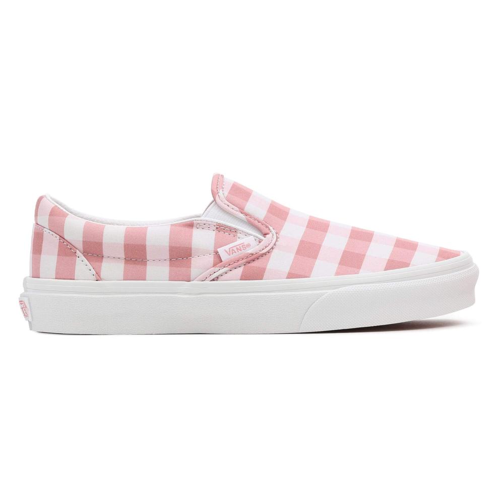 Vans Gingham Classic Slip-On Shoes (Gingham) Rosette/True White