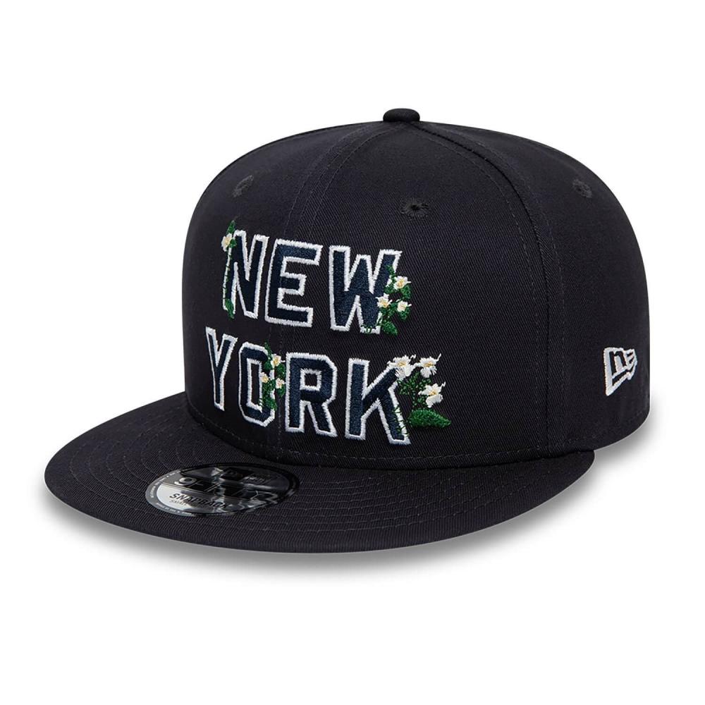 New Era MLB New York Yankees Flower Wordmark Black 9FIFTY Snapback Cap