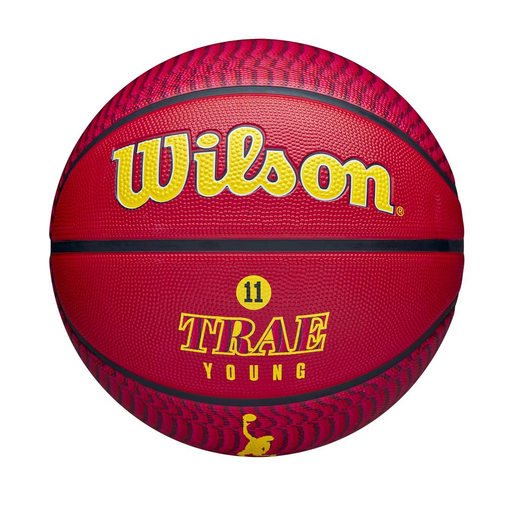 Wilson Nba Player Icon Outdoor Basketball Trae Young Red (Sz. 7)