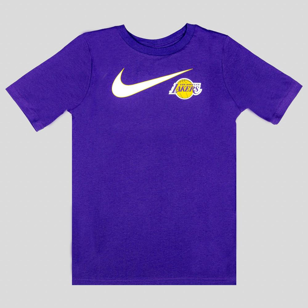 Nba Nike Essential Nba Swoosh Ss Tee - Team Color 8-20 Los Angeles Lakers Purple