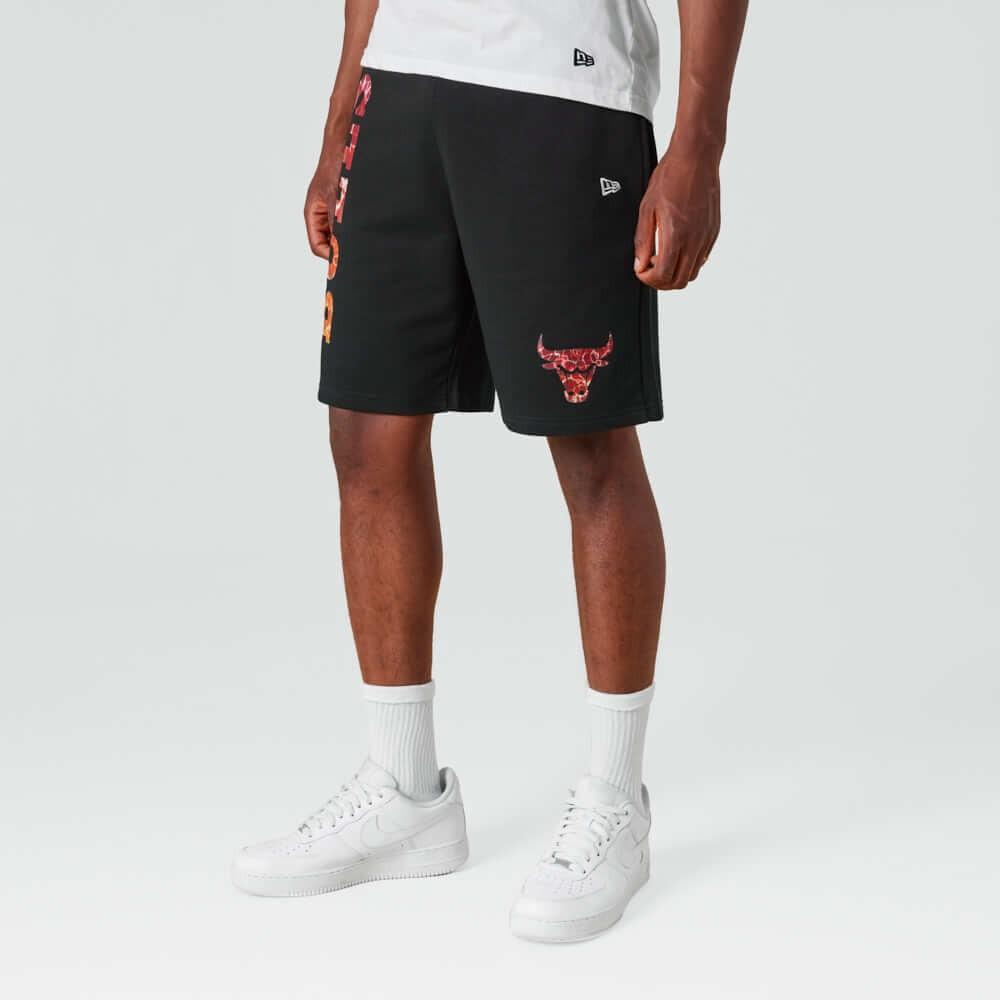 NEW ERA kraťasy NBA Team color wtr print short CHICAGO BULLS Black