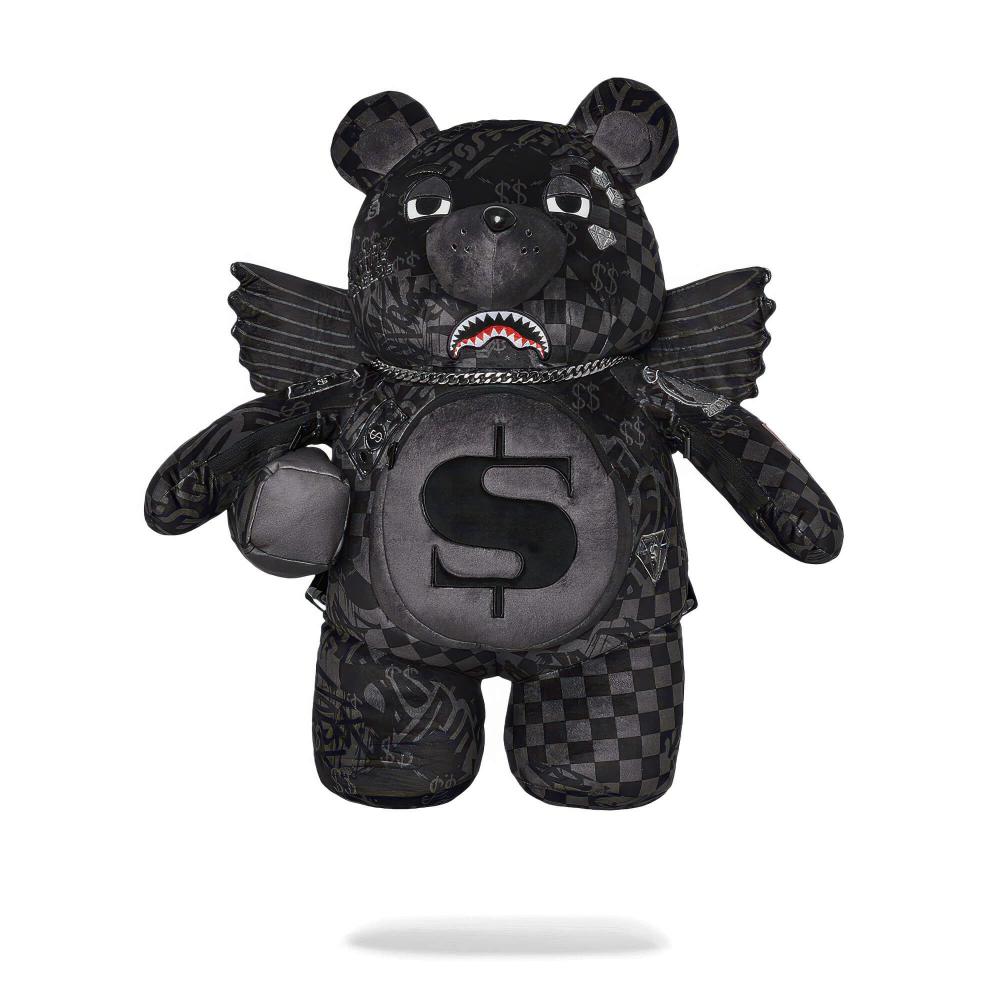 Batoh Sprayground 3Am Moneybear In Black Grey Check