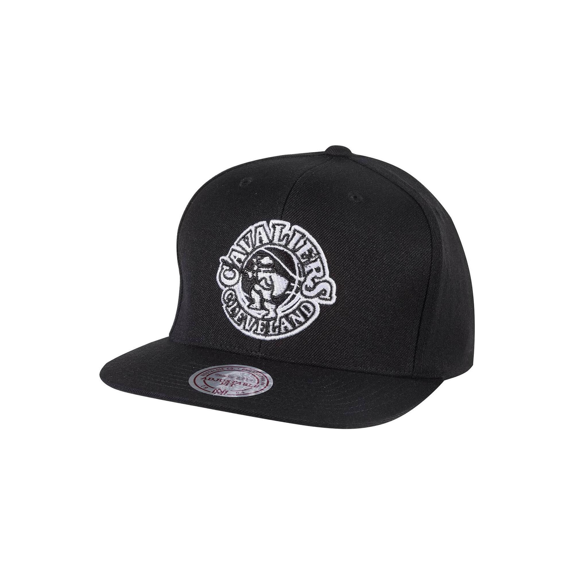 Mitchell & Ness Wool Solid Snapback Cleveland Cavaliers Black/White