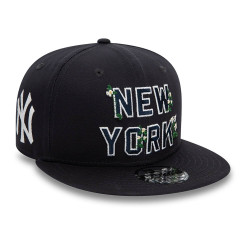 New Era MLB New York Yankees Flower Wordmark Black 9FIFTY Snapback Cap