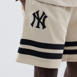 Kraťasy NEW ERA New York Yankees MLB Light Beige Oversized Mesh Shorts béžové