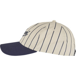 Šiltovka Karl Kani Cursive Varsity Pinstripe Baseball Cap krémová biela