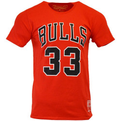 Mitchell & Ness NBA Last Dance Number 33 Tee CHICAGO BULLS RED