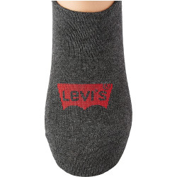 Levis Footie High Rise Batwing Logo (3-Pack) Anthracite Melange / Black