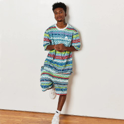Lrg Cosmic Force Fleece Short Blue