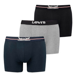 Levis Men Giftbox 2 Horse Pull Logo Boxer Brief 3P Navy/Grey/Black