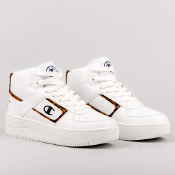 Champion Mid Cut Shoe Foul Play Plat Mid Animalier White