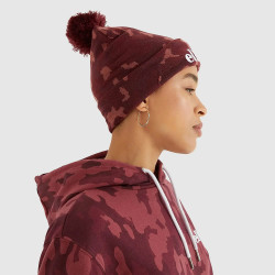 Ellesse Velly Camo Pom Pom Beanie Dark Purple