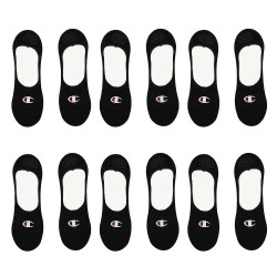 Champion 6Pk Footie Socks Black