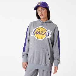 New Era NBA LA Lakers NBA Colour Block Grey Pullover Hoodie Grey