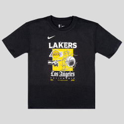 Nba Nike Courtside Ss Oc Max90 Tee 8-20 Los Angeles Lakers Black